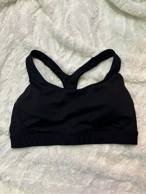 Athleta Black Racerback Sports Bra Size Medium